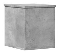 Boîte de rangement gris béton 30x35x35 cm bois d ingénierie