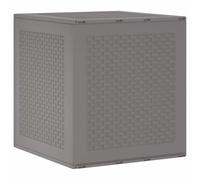 vidaXL Boîte de Rangement Gris Clair 55 x 53 x 57 cm Polypropylène, Jardin et Terrasse, Rangement Moderne, Meuble Résistant, Boîte Outdoor, Organisateur Contemporain