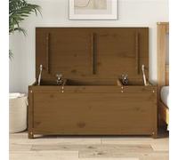 vidaXL Boîte de rangement Marron miel 110x50x45,5cm Bois massif de pin823542 Marron G
