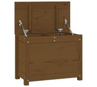 vidaXL Boîte de rangement Marron miel 60x32x45,5 cm Bois massif de pin