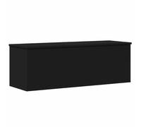 vidaXL Boîte de rangement noir 102x35x35 cm bois d'ingénierie, boîte à couvertures, coffre de rangement, boîte de rangement 840689