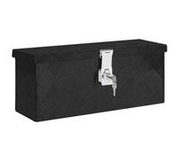 vidaXL Boîte de rangement Noir 50x15x20,5 cm Aluminium 152247