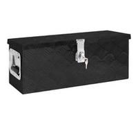 vidaXL Boîte de rangement Noir 60x23,5x23 cm Aluminium 152249 Noir G