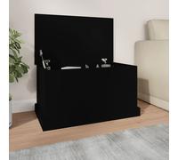 vidaXL Boîte de rangement noir 70x40x38 cm bois d'ingénierie Marron