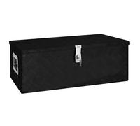 vidaXL Boîte de rangement Noir 80x39x30 cm Aluminium