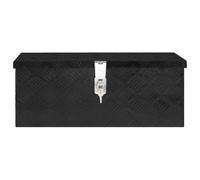 vidaXL Boîte de rangement noire 60x23,5x23 cm aluminium