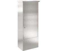 vidaXL Boîte de rangement pour paquets noire 44,5 x 29 x 110,5 cm acier inoxydable