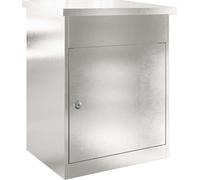 vidaXL Boîte de rangement pour paquets noire 44 x 35 x 59 cm acier inoxydable