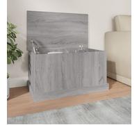 vidaXL Boîte de rangement sonoma gris 70x40x38 cm bois d'ingénierie Marron