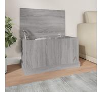 vidaXL Boîte de rangement sonoma gris 70x40x38 cm bois d'ingénierie Marron