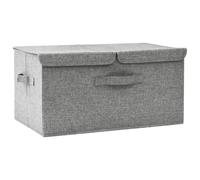 vidaXL Boîte de rangement Tissu 50x30x25 cm Gris