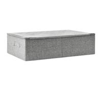 vidaXL Boîte de Rangement Coffre de Rangement Pliable Organisateur Conteneur Stockage Chambre Maison Intérieur Tissu 70x40x18 cm Gris