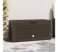 Boîte de stockage de jardin Marron 119x48x60 cm Polypropylène 152196