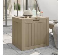 Vidaxl Boîte De Stockage De Jardin Marron Clair 55,5x43x53 Cm Pp