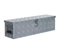 vidaXL Boîte en aluminium 80,5 x 22 x 22 cm Argenté