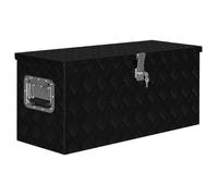 vidaXL Boîte en aluminium 80 x 30 x 35 cm Noir