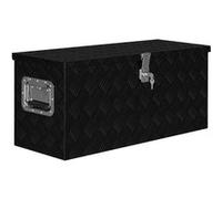 vidaXL Boîte en aluminium 80x30x35 cm Noir Noir G