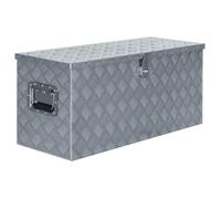 vidaXL Boîte en aluminium 90,5 x 35 x 40 cm Argenté