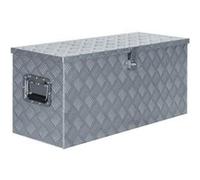 vidaXL Boîte en aluminium 90,5 x 35 x 40 cm Argenté