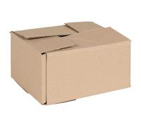 Boîte pliable carton naturel 50 pcs 20 x 15 x 10 cm - marron