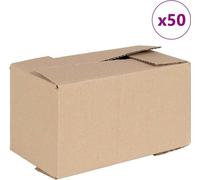 vidaXL Boîte pliante avec mémoire 50 pcs Marron 24 x 13 x 13 cm Carton