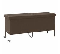 vidaXL Boîte rangement jardin roues marron 160x55x75 cm résine tressée, boîte de rangement d'extérieur, rangement de coussins de jardin, boîte de rangement de coussins