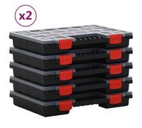vidaXL Boîtes d'assortiment 10 pcs 34,5x25x5 cm Polypropylène