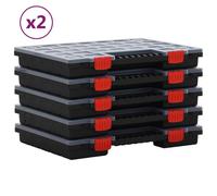 vidaXL Boîtes d'assortiment 10 pcs 40x30x5 cm Polypropylène