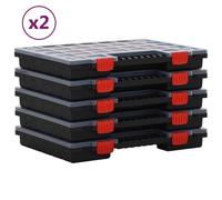 vidaXL Boîtes d'assortiment 10 pcs 40x30x5 cm Polypropylène