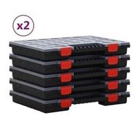 Boîtes d'Assortiment Conteneur Rangement Garage 10 pcs Polypropylène vidaXL