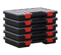 vidaXL Boîtes d'assortiment 5 pcs 34,5x25x5 cm Polypropylène 152094 Noir G