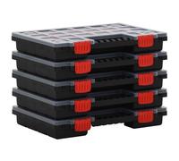 vidaXL Boîtes d'assortiment 5 pcs 34,5x25x5 cm Polypropylène