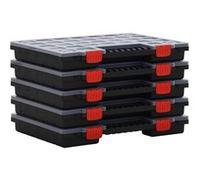 vidaXL Boîtes d'assortiment 5 pcs 40x30x5 cm Polypropylène 152096 Noir G