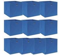 10x Boîtes de Rangement avec Couvercle Tissu Organisateur Stockage vidaXL