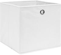 vidaXL Boîtes de rangement 10 pcs. Non tissé 28x28x28 cm Blanc