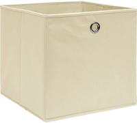 vidaXL Boîtes de rangement 10 pcs. Non tissé 28x28x28 cm Crème