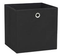 vidaXL Boîtes de rangement 10 pcs. Non tissé 28x28x28 cm Noir