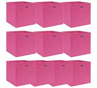 10x Boîtes de Rangement avec Couvercle Tissu Organisateur Stockage vidaXL