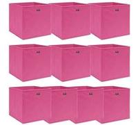 10x Boîtes de Rangement avec Couvercle Tissu Organisateur Stockage vidaXL
