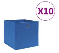 Boîtes de rangement 10 pcs tissu intissé 28x28x28 cm bleu Bleu G