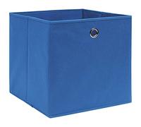 vidaXL Boîtes de rangement 10 pièces Tissu intissé 28x28x28 cm Bleu