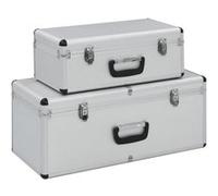 vidaXL Boîtes de rangement 2 pcs Argenté Aluminium Gris G