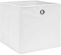 vidaXL Boîtes de rangement 4 pcs. Non tissé 28x28x28 cm Blanc