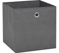 vidaXL Boîtes de rangement 4 pcs. Non tissé 28x28x28 cm Gris