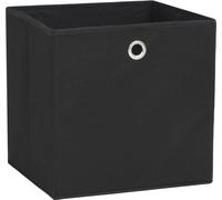 vidaXL Boîtes de rangement 4 pcs. Non tissé 28x28x28 cm Noir