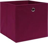 vidaXL Boîtes de rangement 4 pcs. Non tissé 28x28x28 cm rouge foncé