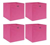 vidaXL Boîtes de rangement 4 pcs Rose 32x32x32 cm Tissu