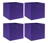 Opbergboxen 4 st 32x32x32 cm stof paars288353