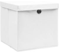 vidaXL Boîtes de rangement avec couvercles 4 pcs. 28x28x28 cm blanc