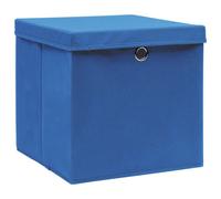 vidaXL Boîtes de rangement avec couvercles 4 pcs. 28x28x28 cm bleu